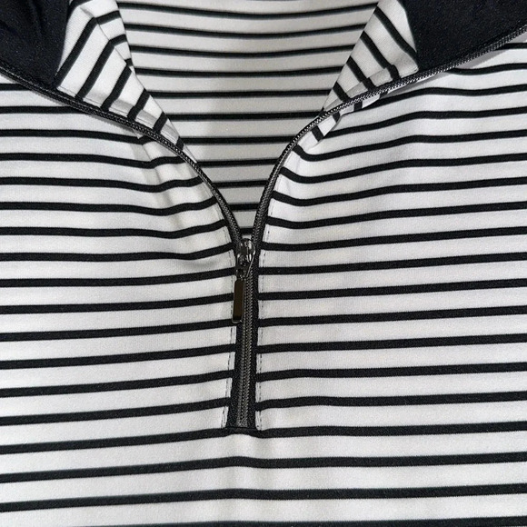 NWT CHICO’S SMALL/SIZE O UPF LONG SLEEVE BLACK TOP STRIPE SHIRT BLOUSE - Picture 7 of 10